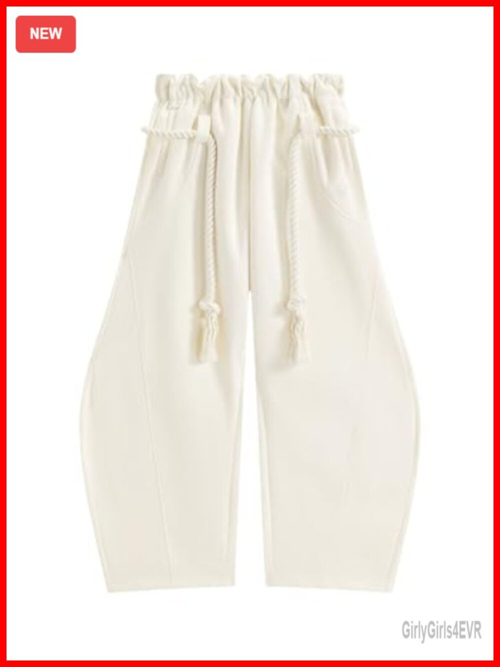 Baggy Barrel Sweatpants Wide Leg Lantern Trousers Elastic Waist Unisex Casual